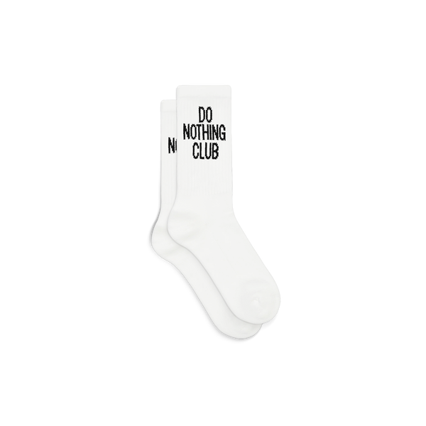 Do Nothing Club Tennis Socks - White