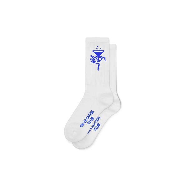 Happy Hour Socks - White