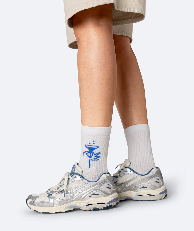 Happy Hour Socks - White